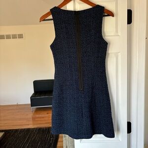 THEORY Elegant Navy and black tweed Sleeveless Dress